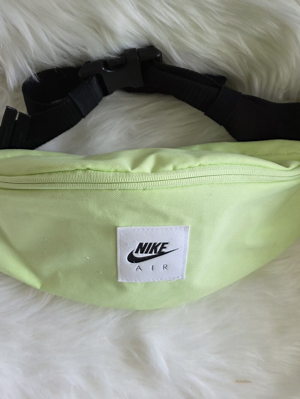 Nike Air Neon Lime Green Waist Bag with Black Strap